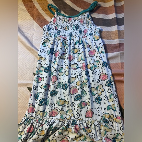 3/$10 Roxy Multicolored Ruffled Smocked Midi Sundress - Picture 2 of 5